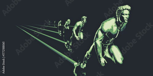 Business Strategy Visualization With Corporate Advancement Sequence