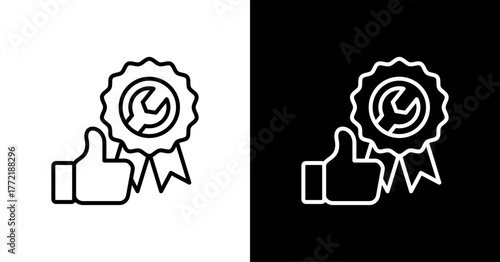 Service Excellence  White Icon Set Design