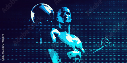 Businessman Holds Earth in a Hand