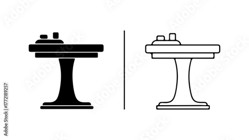 Ancient pedestal with transparent background