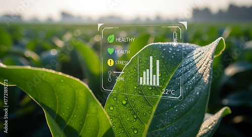Smart Agriculture Monitoring Plant Health with High-Tech Sensors in Green Fields