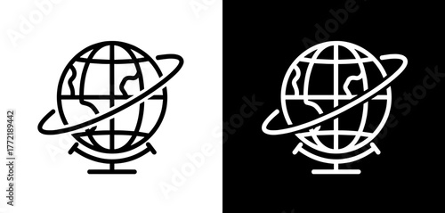 globe in black and white contrast