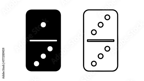 Domino tiles with transparent background