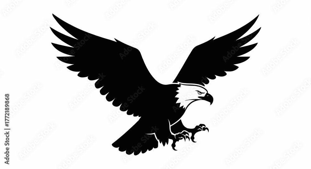 Obraz premium Bald eagle vector icon