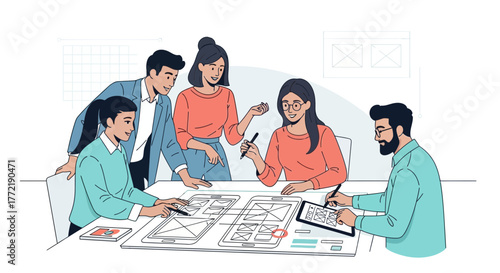 Collaborative Design Team, Brainstorming, Planning, and Developing New Innovative Ideas