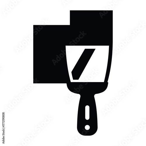 Construction spatula icon for surface repair in vector format showcasing functionality and precision