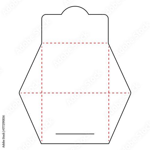 Envelope die cut editable template