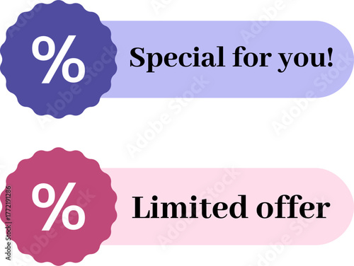 Special and Limited Offer Discount Badge Set