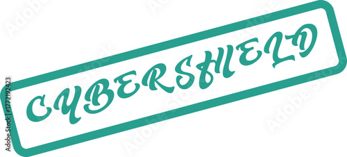 Cybershield Stamp Impression Symbolizing Strong Digital Defense and Robust Online Protection
