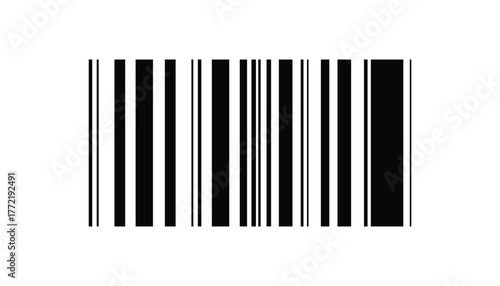 Barcode product tracking inventory management. White background digital code