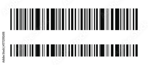 Generic Barcodes Black on White Background