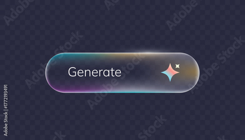 Glassmorphism Generate Button Neon Effect