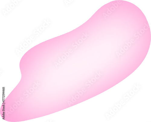 Soft Gradient Blob Shape – Organic Fluid Background Transparent PNG