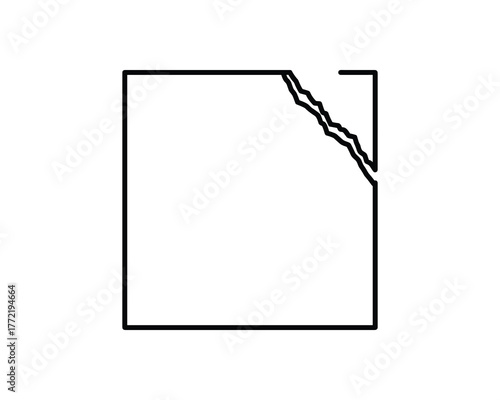 Torn Paper Corner Icon Revealing Underlying Layer Simplicity and Information Reveal