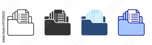 Folder Icon Set. Designed In Multi Style