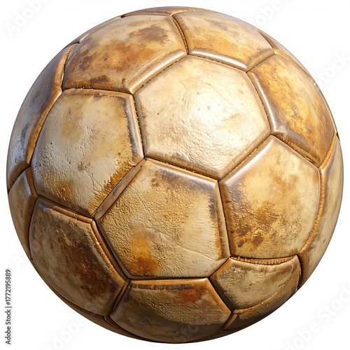 Worn soccer ball