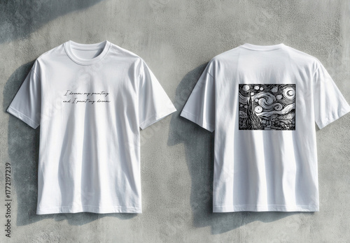 Artistic T-shirt Mockup Design Showcase Psd