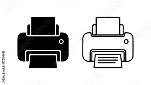 Printer icons with transparent background
