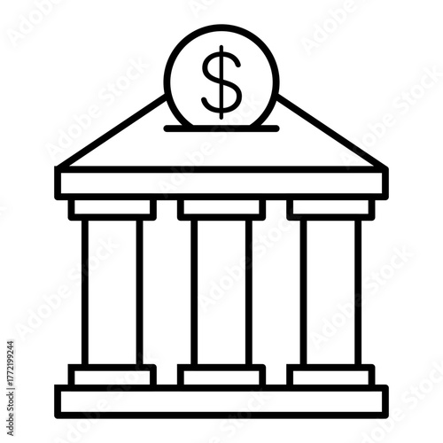 deposit line icon with editable stroke