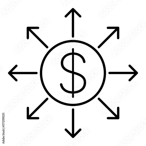 liabilities line icon with editable stroke