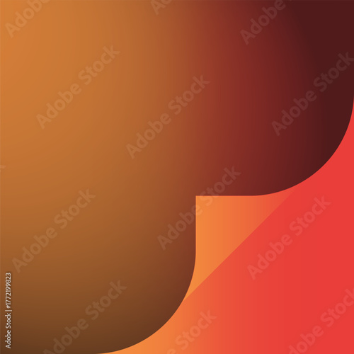 Realistic Page Curl Gradient Background – Orange Red Corner Fold Vector Design
