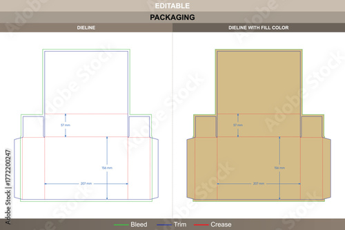 Custom adhesive bottom envelopes envelope sleeves dieline created using vector guidance ensuring printing accuracy and packaging seal integrity clean die line folds support bottom edges