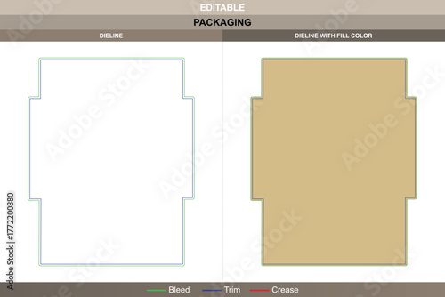 Business envelope dieline refined through vector alignment optimizing printing results and compact packaging design clean die line folding adds definition to its sleek office form