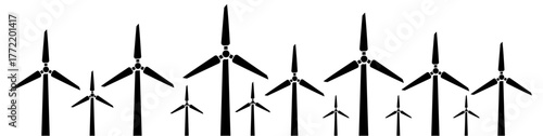 Wind turbine vector. Ideal for renewable energy, sustainability, and ecology themes. This graphic symbolizes clean power generation and environmental technology for modern projects.