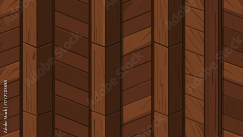 3d dark oak plank wall seamless background texture