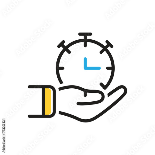 Multi color icon for is  begin