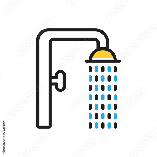 Multi color icon for shower