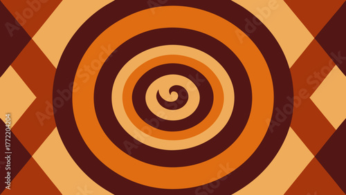 Artistic Spiral Parquet Pattern Design Background