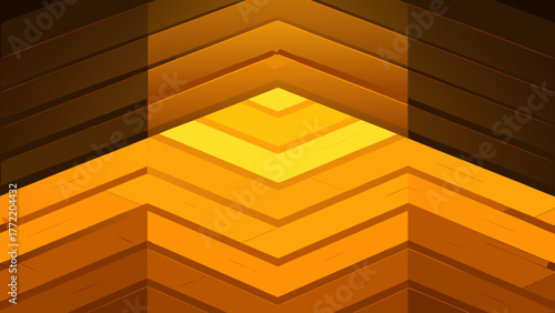 Glowing Layered Oak Parquet Texture Background