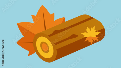 Photorealistic maple log surface 3d wooden texture design