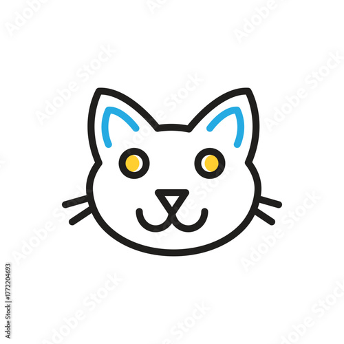 Multi color icon for cats