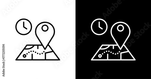 Gps White Icon Set Design