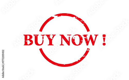 BUY NOW ! - BUY NOW ! text written on Red Rubber Stamp 
