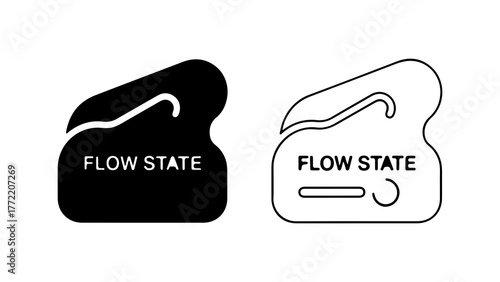 Flow state symbol with transparent background