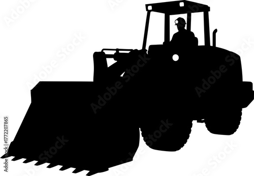 workhorse silhouette moves mountains, a symbol of tireless progress