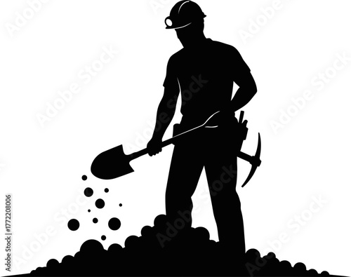 solitary effort uncovers raw earth, forging pathways for human advancement