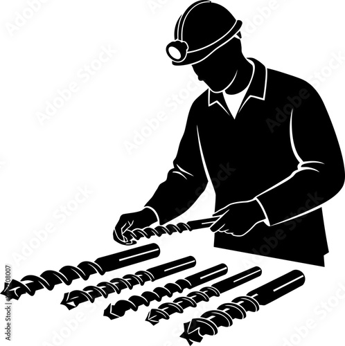 precision worker selects vital bits, readying for deep earths challenge