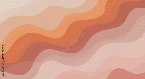 Organic Wavy Lines Background in Soothing Warm Earthy Colors for Modern Designs