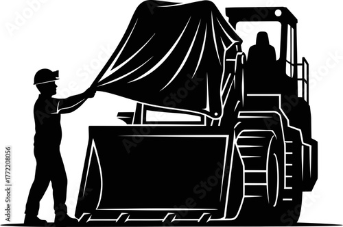 operational readiness worker unveils mighty machine, projecting strength and progress