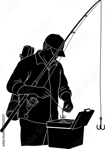 anglers focused preparation crafting the perfect lure for an outdoor adventure