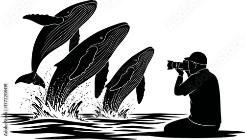 witnessing oceans grandeur photographer freezes breaching whales, a fleeting wildlife spectacle