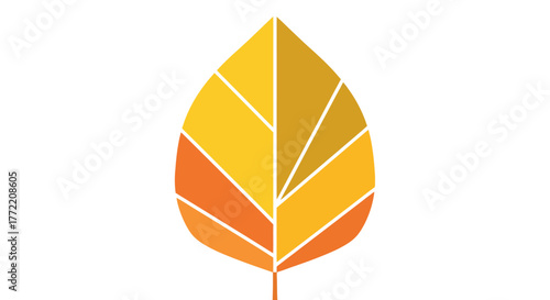 Geometric Leaf Icon A Symbol of Nature, Growth, and Sustainability in Modern Design