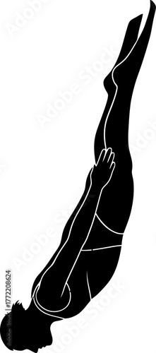 peak performance silhouette captures the artistry of aquatic athleticism