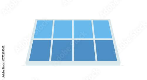 Vector illustration of a photovoltaic solar panel, a symbol of sustainable and renewable green energy technology