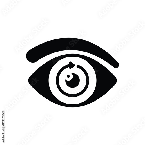 Black solid icon for restoring vision