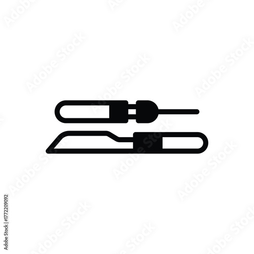 Black solid icon for surgical precision